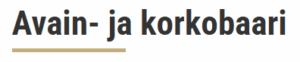 Avain- ja korkobaari